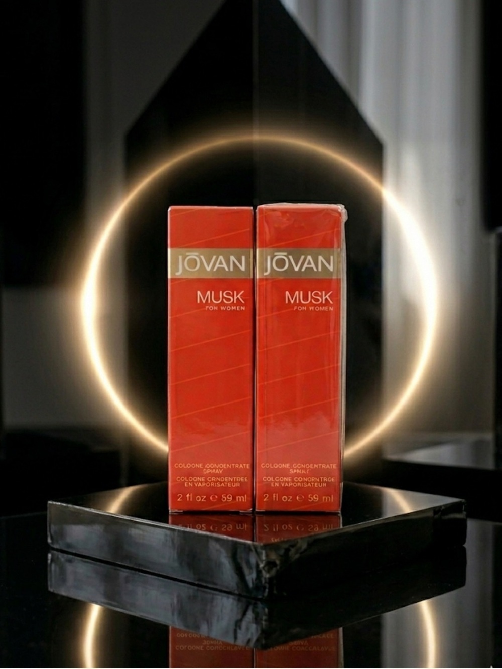 JOVAN Musk for Women Cologne Concentrate Spray 2 fl oz - Set of 2 New